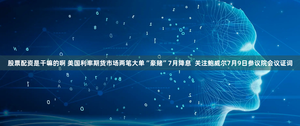 股票配资是干嘛的啊 美国利率期货市场两笔大单“豪赌”7月降息 关注鲍威尔7月9日参议院会议证词